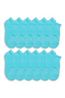 Женские ботильоны с клеткой для полотенец, 12 предметов, носки, голубые Cozzy Socks