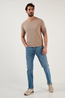 Хлопковые джинсы с высокой талией и комфортным кроем 4400M062TEXAS Buratti
