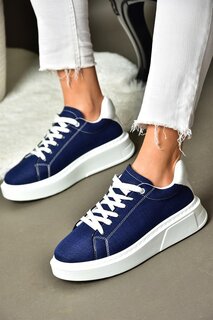 P848231410 Темно-синие/белые женские кроссовки Fox Shoes