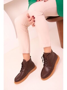 Женские ботинки до щиколотки на шнуровке Soho Exclusive, кофе