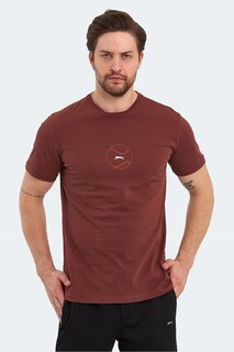 PASSAGE Мужская футболка темно-коричневая SLAZENGER