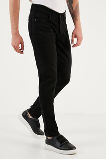 Хлопковые джинсы стандартного кроя с нормальной талией 6440304 Buratti, черный