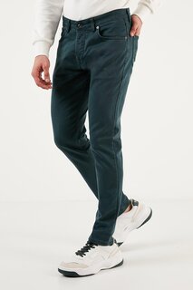 Хлопковые джинсы стандартного кроя с нормальной талией 6440304 Buratti, масло