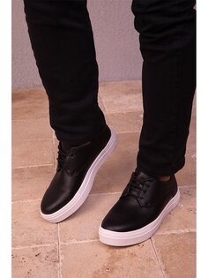 Мужская спортивная обувь под кожу на шнуровке Soho Exclusive, черный