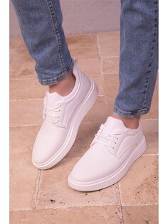 Мужская спортивная обувь под кожу на шнуровке Soho Exclusive, белый