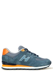 Мужская спортивная обувь сине-оранжевого цвета из натуральной кожи Перу Hammer Jack
