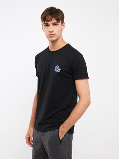 Мужская спортивная футболка с круглым вырезом и коротким рукавом с принтом XSIDE, новый черный