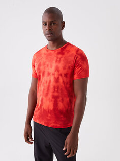 Мужская спортивная футболка с круглым вырезом и короткими рукавами XSIDE, неоново-оранжевый принт