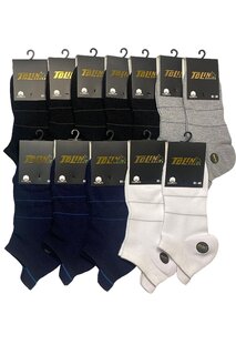 Хлопковые мужские носки-пинетки, разноцветные, 12 шт. 10376 TOLIN