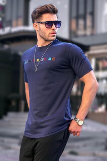 Мужская темно-синяя футболка 5363 MADMEXT