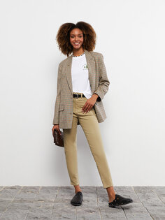 Женские брюки стандартного кроя с нормальной талией и прямыми карманами LCW Casual