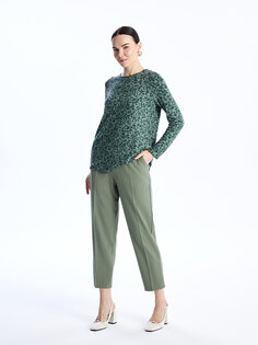 Женские брюки стандартного кроя с эластичной резинкой на талии LCW Grace, хаки