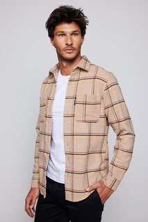Slim Fit Мужская рубашка Lumberjack в клетку с двумя карманами Slim Fit TUDORS, смешанный
