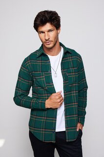 Slim Fit Мужская рубашка Lumberjack в клетку с двумя карманами Slim Fit TUDORS, смешанный