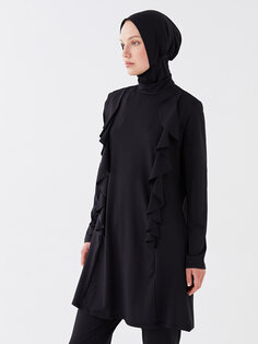 Простой женский купальник в хиджабе с высоким воротником и длинными рукавами LCW DREAM, новый черный