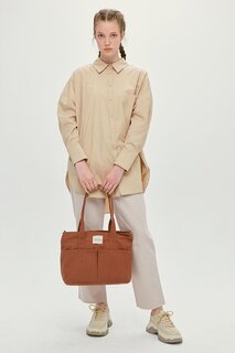 Холщовая сумка с двумя карманами, коричневая Manuka