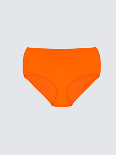 Простые женские плавки бикини с высокой талией LCW DREAM, апельсин