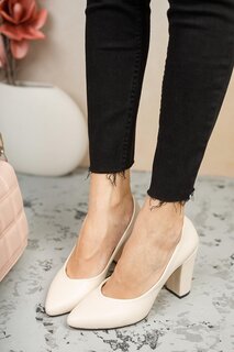 W707 Женские классические повседневные стильные и удобные туфли на каблуке Muggo, крем