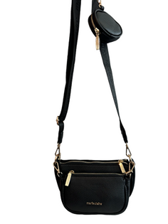 Черная женская сумка через плечо из джерси MC232101736 Marie Claire