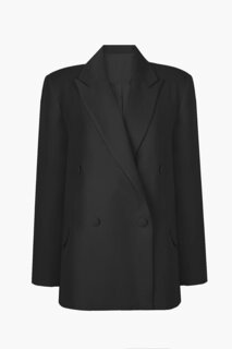 Черная куртка Oversize из крепа премиум-класса с утепленной подкладкой WHENEVER COMPANY