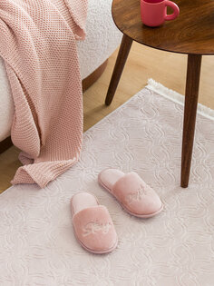 Женские домашние тапочки с вышивкой LCW STEPS, светло-розовый