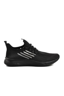 Черная мужская спортивная обувь с кружевной сеткой 507 Ayakmod