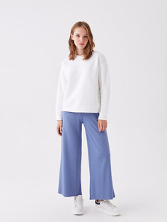 Прямые женские пижамные штаны с широкими штанинами и эластичной резинкой на талии LC WAIKIKI, синий