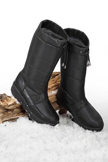 Женские зимние ботинки с круглым носком и молнией спереди 46576 GÖNDERİ(R)
