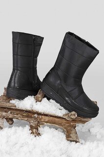 Женские зимние ботинки с круглым носком на молнии 52420 GÖNDERİ(R)