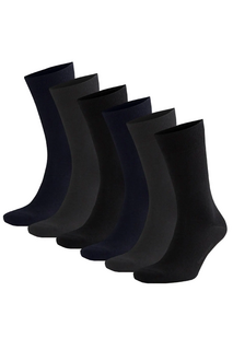 Женские классические однотонные разноцветные носки, модель 6 предметов ÇORAP ÇEKMECESİ