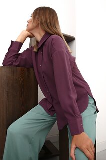 Пурпурная повседневная рубашка-туника ALL DAY