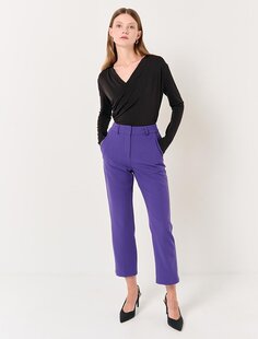 Пурпурные брюки из тканого материала с высокой талией Jimmy Key