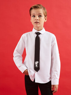 Базовая рубашка и галстук с длинным рукавом для мальчика LCW Kids