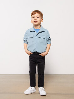 Базовая рубашка для мальчика с длинными рукавами LCW baby, сизый