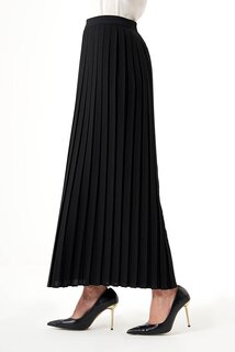 Черная юбка со складками из крепа Mizalle
