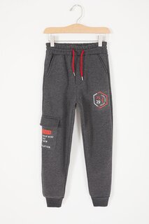 Ребристые спортивные штаны для мальчиков Smoked Commando с карманами 17052 Cansın Mini