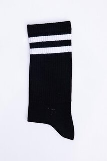 Черные студенческие теннисные носки в полоску унисекс TUDORS