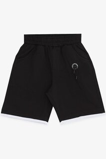 Черные шорты для мальчиков с карманами и аксессуарами (8–14 лет) Breeze