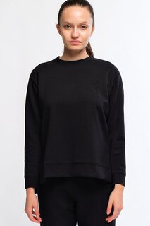 Черный женский свитшот с разрезом Chandraswear