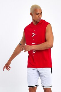 Мужская футболка оверсайз с капюшоном и плотным принтом SPR21Y07 Süperlife, красный