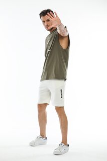 Мужская футболка оверсайз с капюшоном и плотным принтом SPR21Y07 Süperlife, хаки