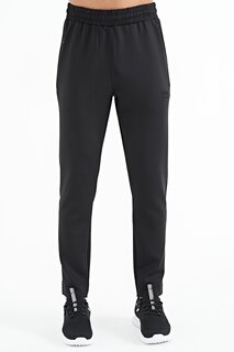 Черный мужской спортивный костюм из ткани с аквалангом на шнуровке и карманом на молнии AIR JONES