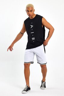 Мужская футболка оверсайз с круглым вырезом с воздушным принтом SPR21Y05 Süperlife, черный
