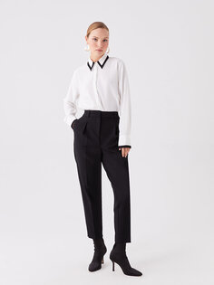 Женские прямые брюки стандартного кроя LCWAIKIKI Classic, новый черный