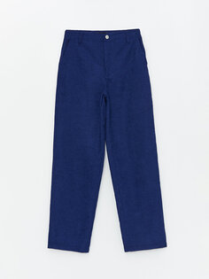Женские прямые брюки узкого кроя LCW Casual, темно-синий