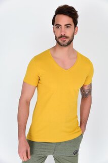 Мужская футболка с v-образным вырезом и сердечком SPR 246 Süperlife, горчично-желтый