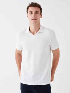 Мужская футболка с воротником-поло и коротким рукавом LCW Casual, от белого
