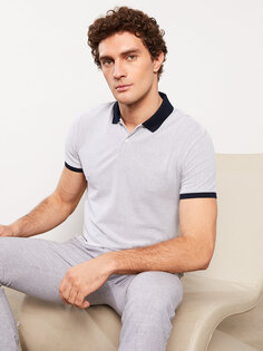 Мужская футболка с воротником-поло и коротким рукавом LCW Vision, белый