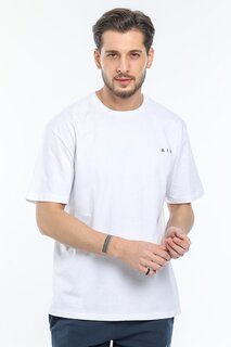 Мужская футболка с круглым вырезом Slim Fit с воздушным принтом SPR21Y23 Süperlife, белый