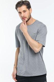 Мужская футболка с круглым вырезом Slim Fit с воздушным принтом SPR21Y23 Süperlife, серый